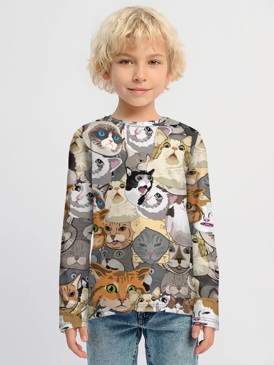 Children's cotton long sleeve shirt