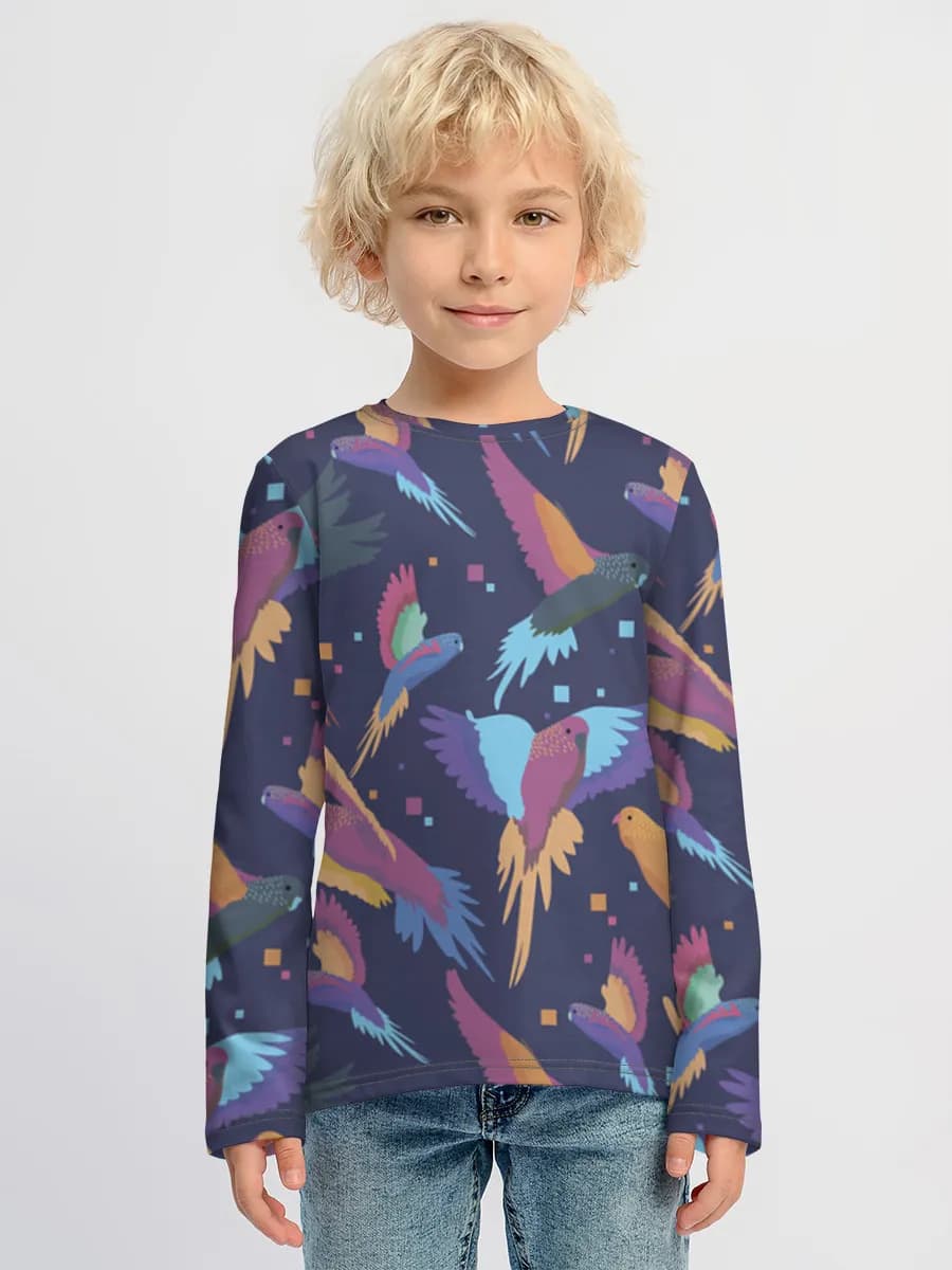 Children's cotton long sleeve shirt