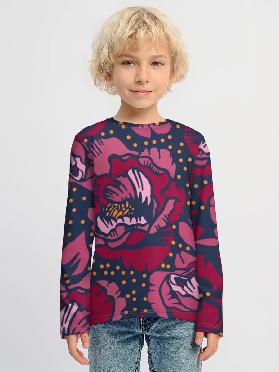 Children's cotton long sleeve shirt