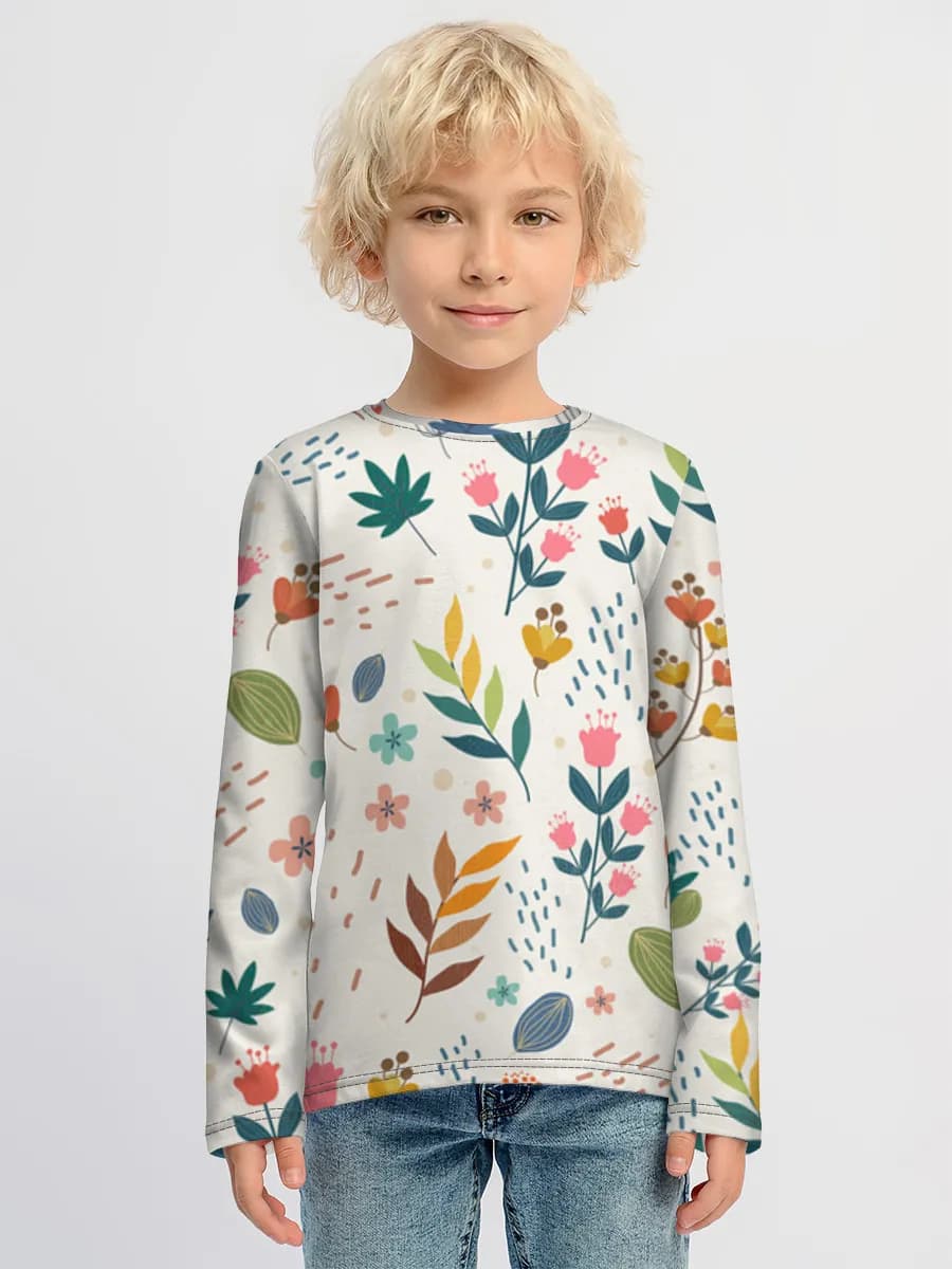 Children's cotton long sleeve shirt