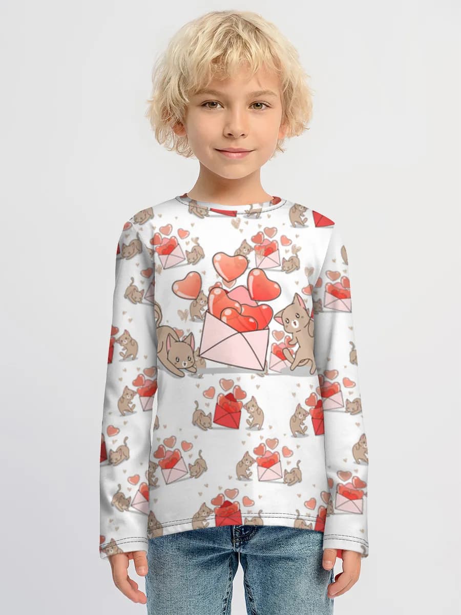 Children's cotton long sleeve shirt