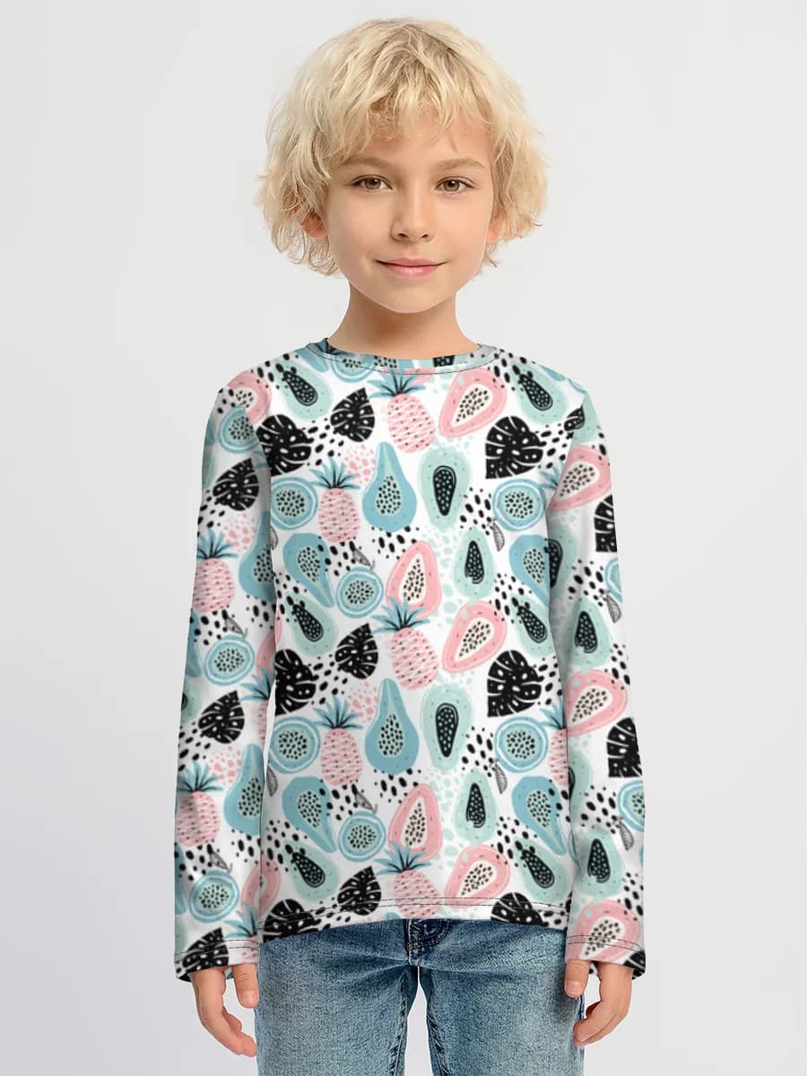 Children's cotton long sleeve shirt