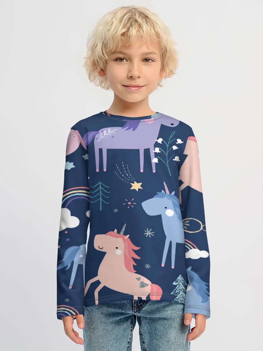 Children's cotton long sleeve shirt