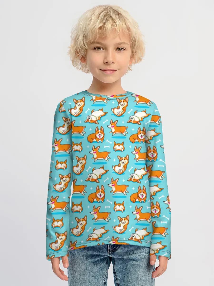 Children's cotton long sleeve shirt