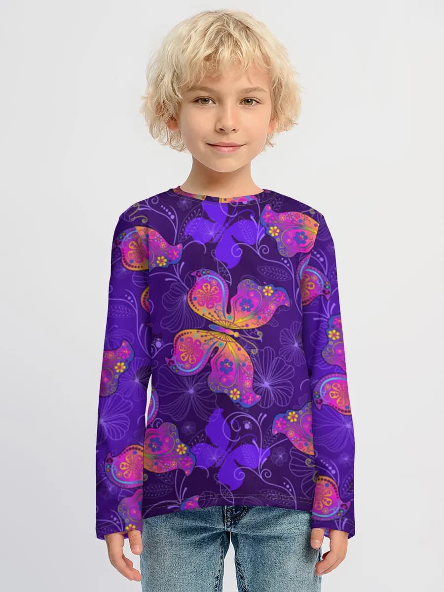 Children's cotton long sleeve shirt