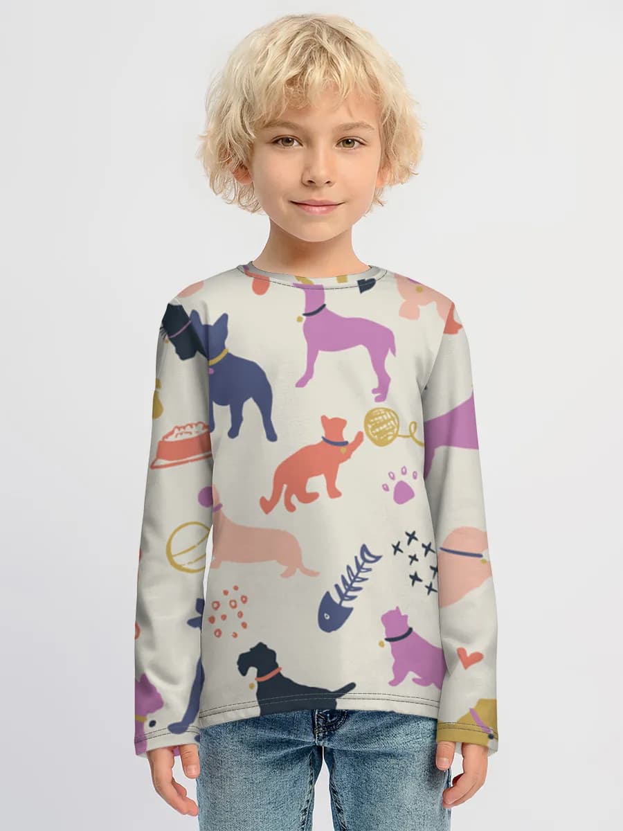 Children's cotton long sleeve shirt