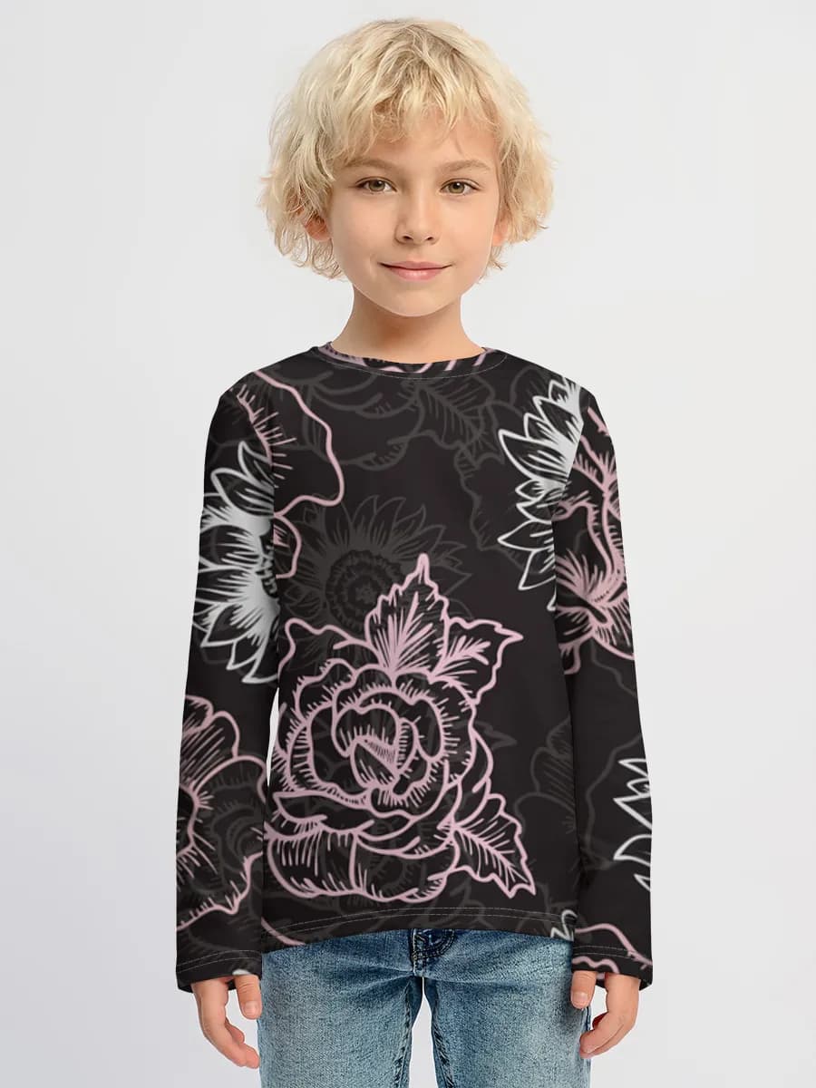 Children's cotton long sleeve shirt