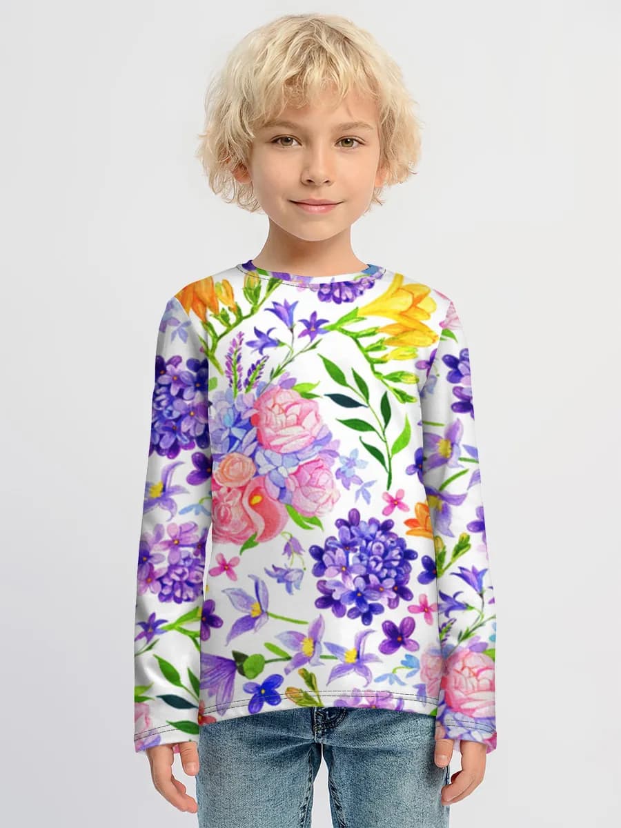 Children's cotton long sleeve shirt