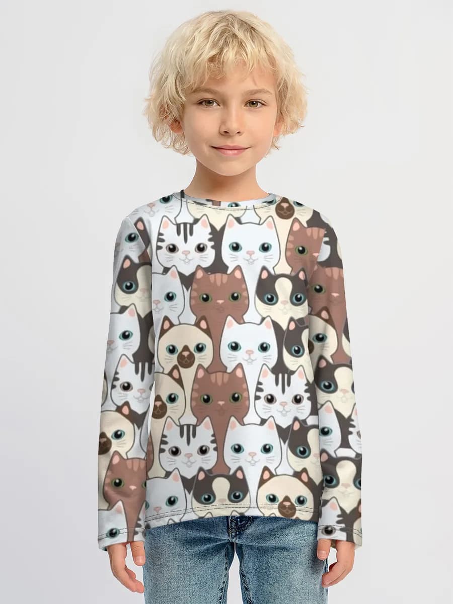 Children's cotton long sleeve shirt