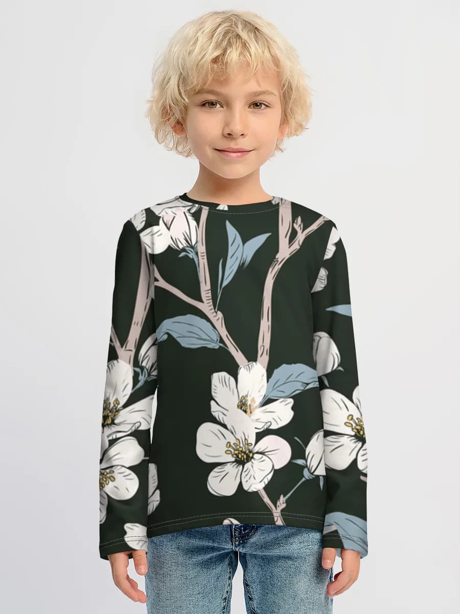 Children's cotton long sleeve shirt