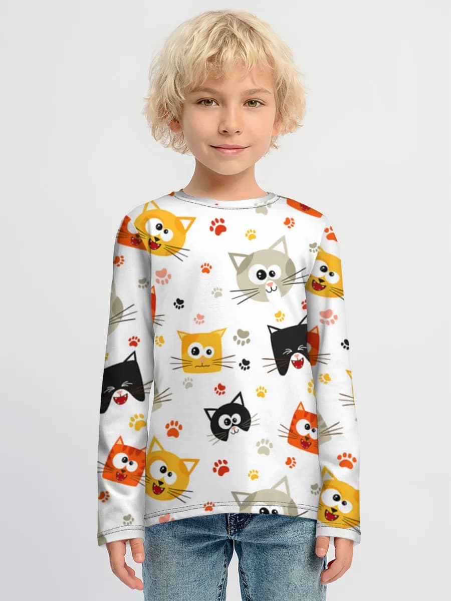 Children's cotton long sleeve shirt