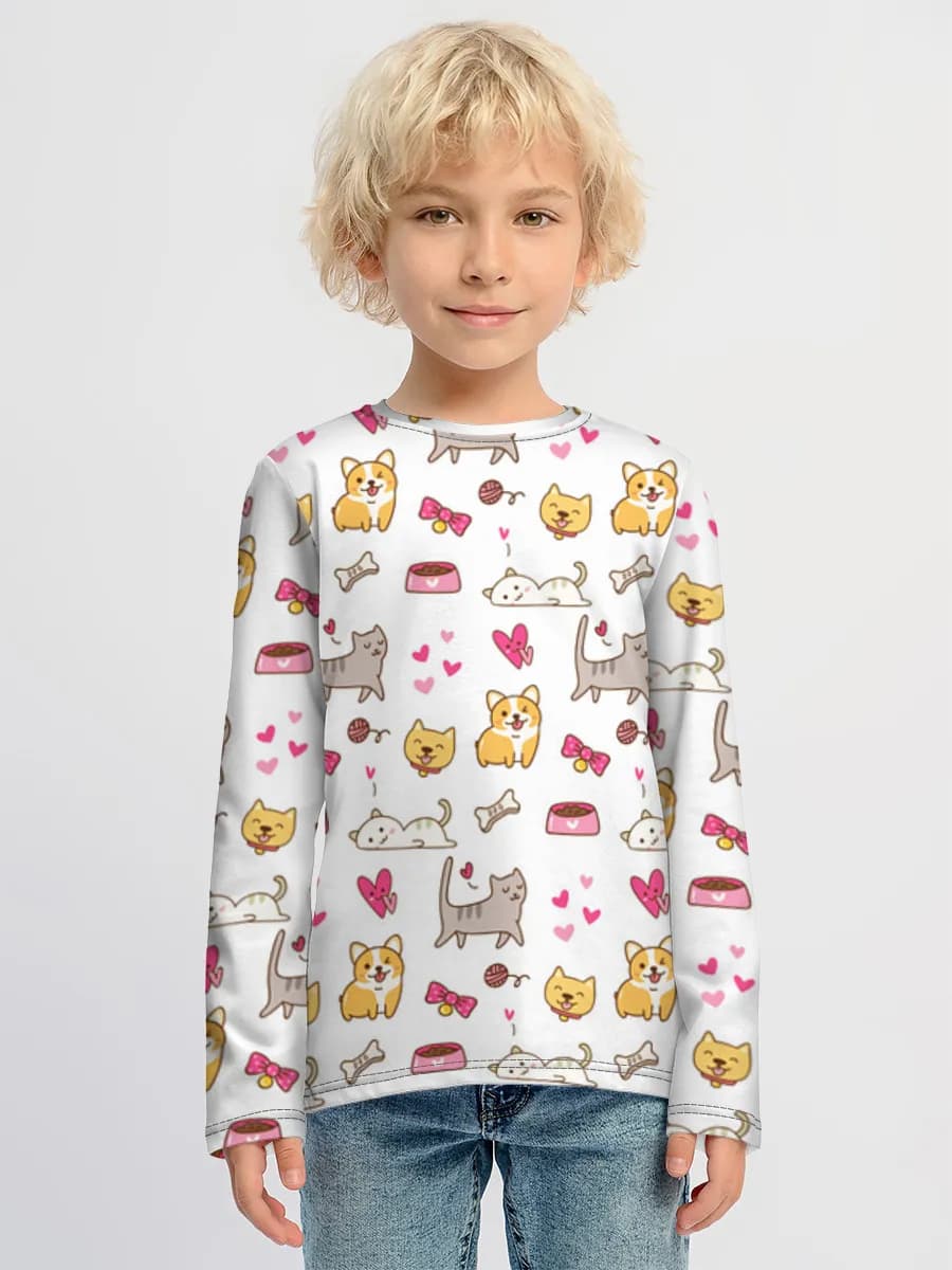 Children's cotton long sleeve shirt