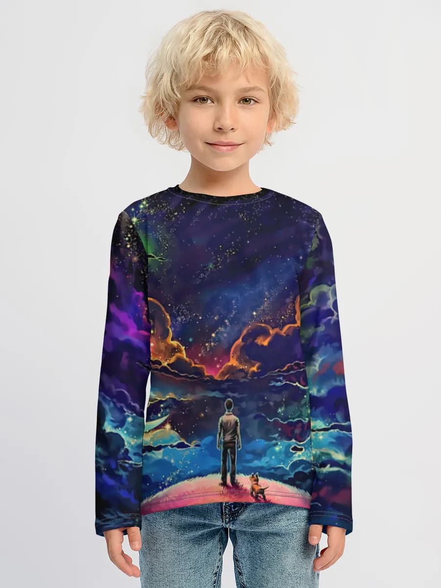 Children's cotton long sleeve shirt
