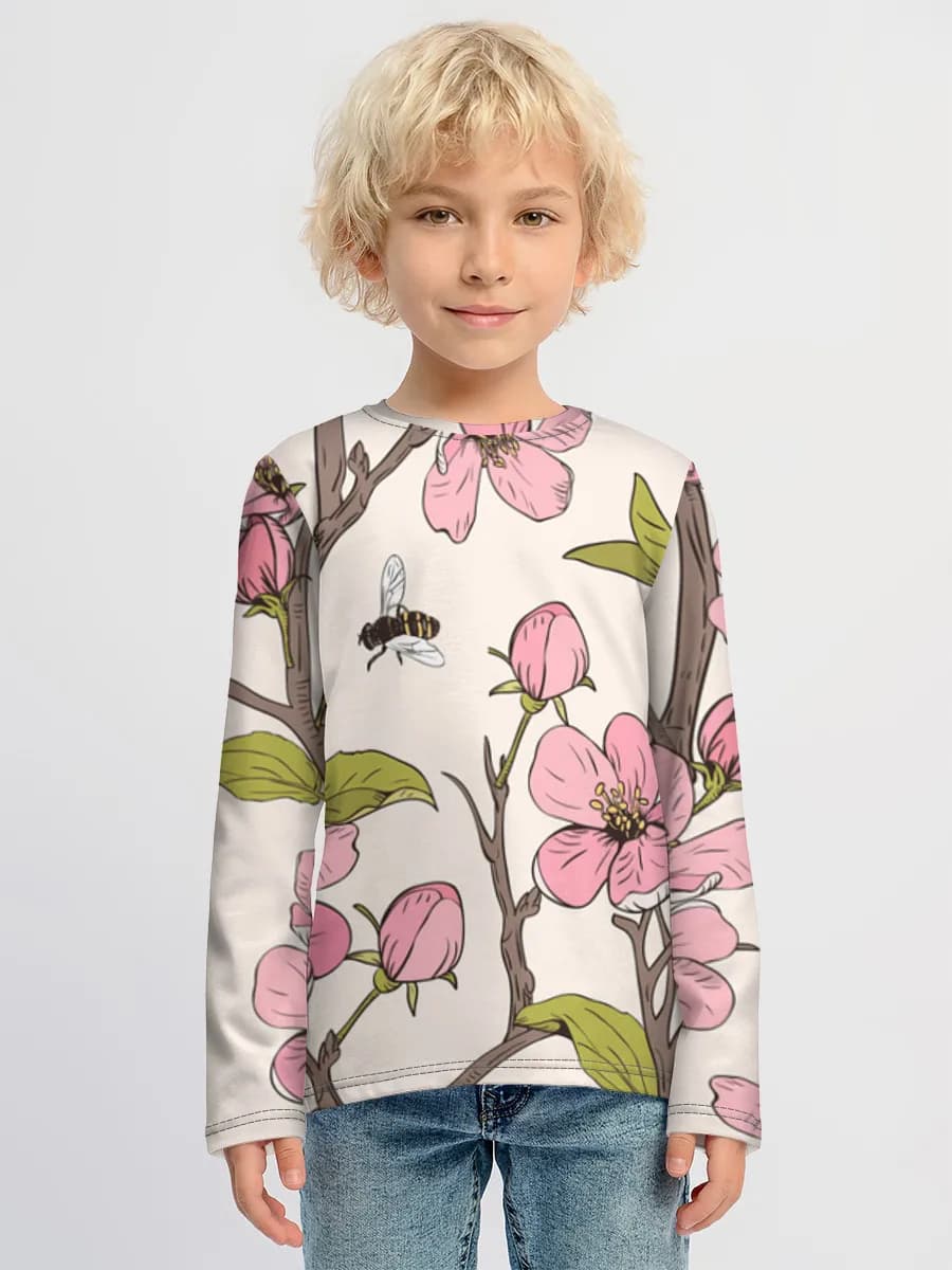 Children's cotton long sleeve shirt