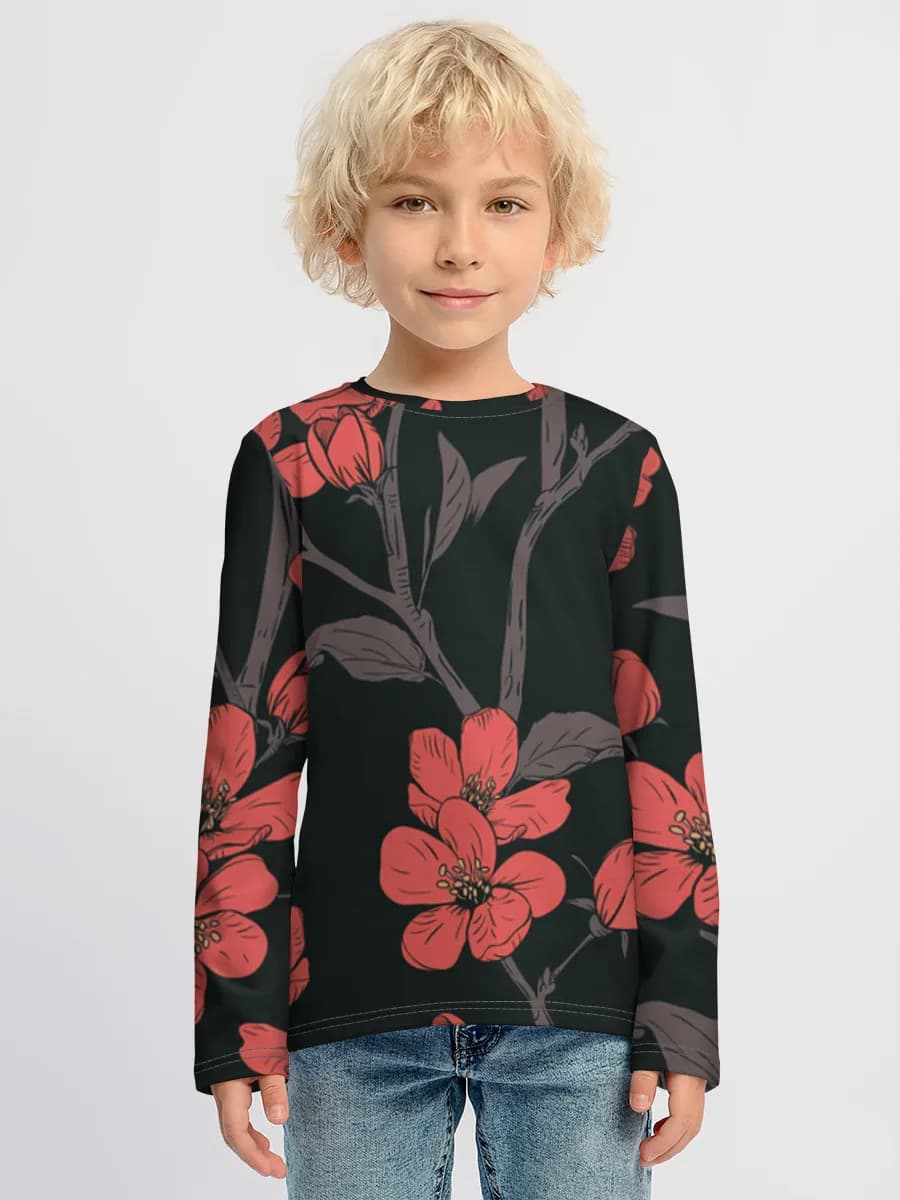 Children's cotton long sleeve shirt