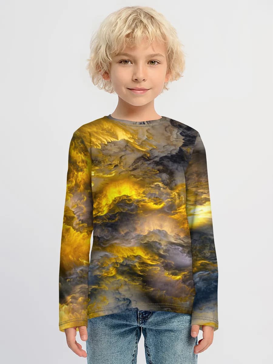 Children's cotton long sleeve shirt