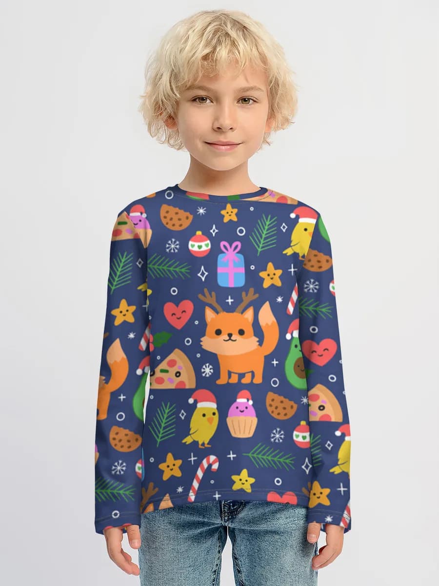 Children's cotton long sleeve shirt