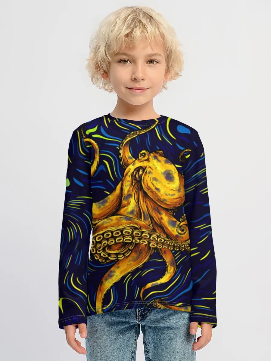 Children's cotton long sleeve shirt