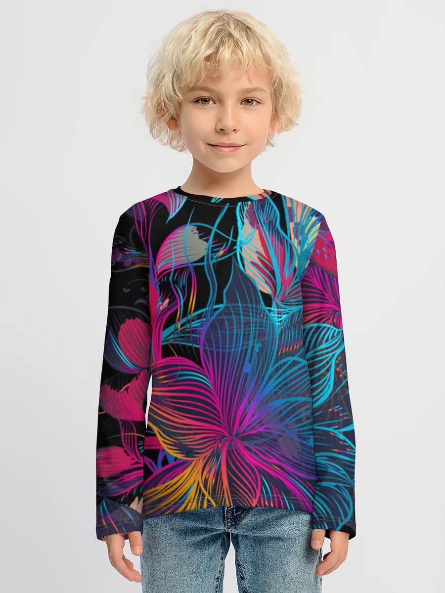 Children's cotton long sleeve shirt