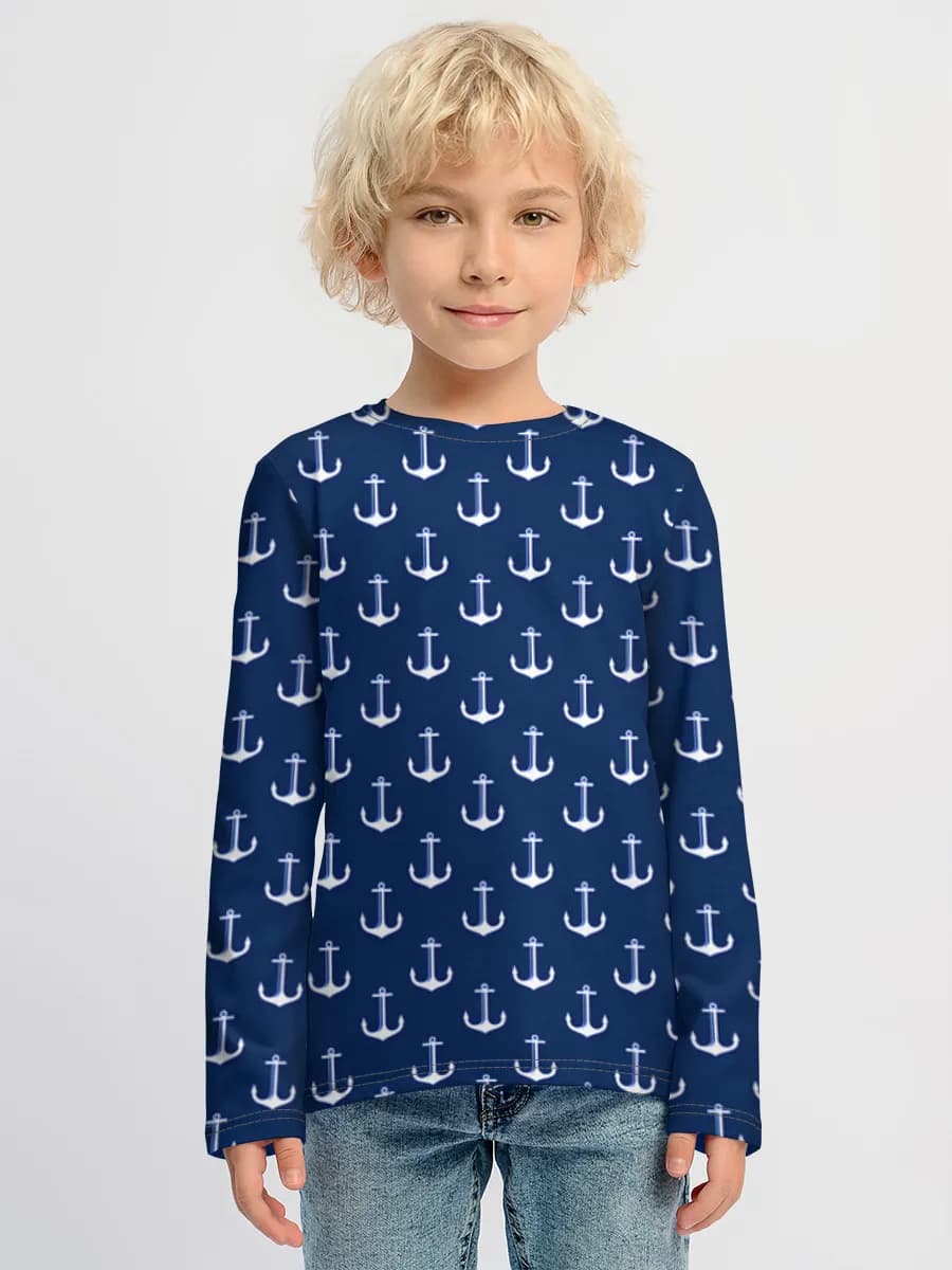 Children's cotton long sleeve shirt