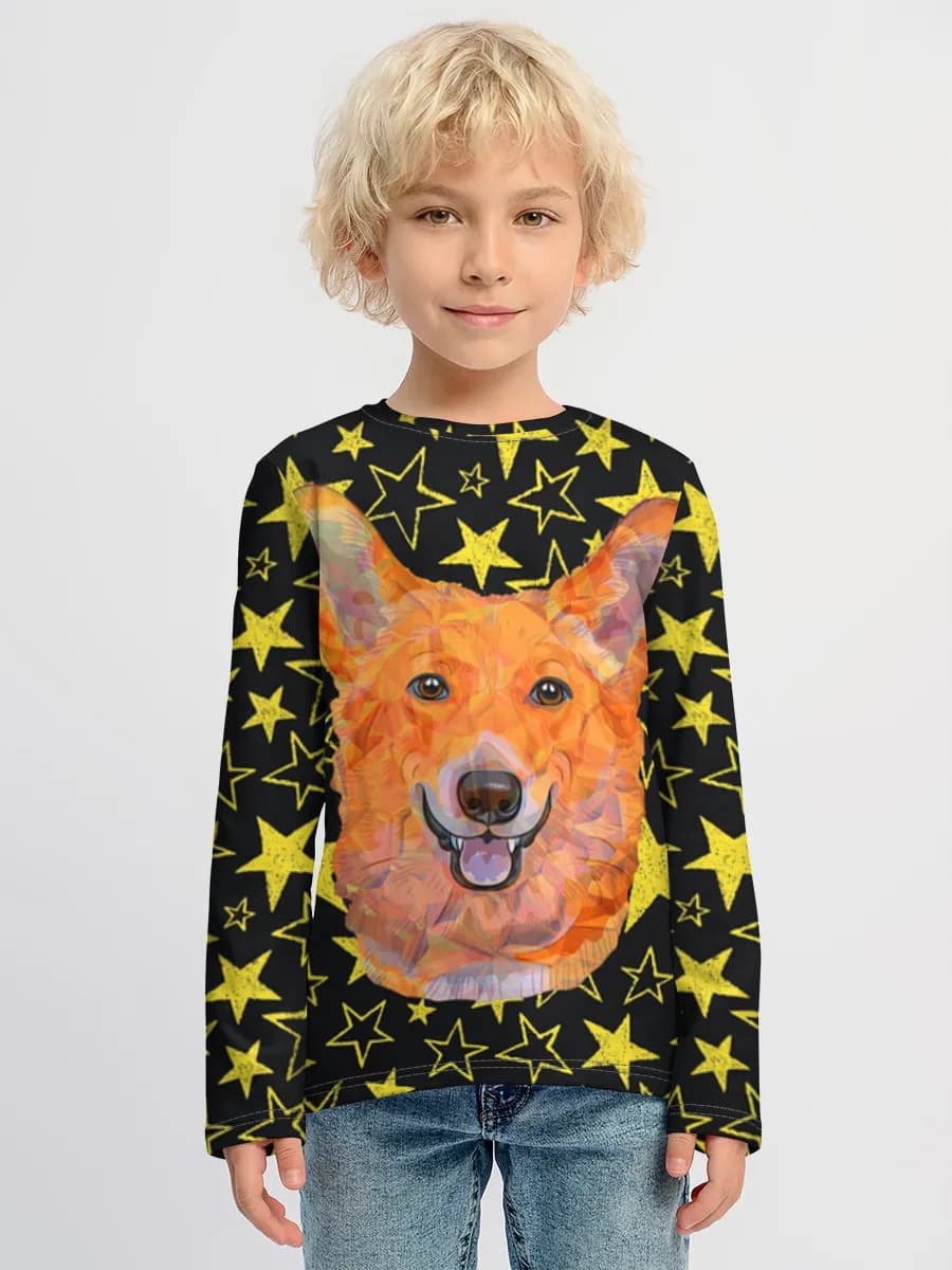 Children's cotton long sleeve shirt