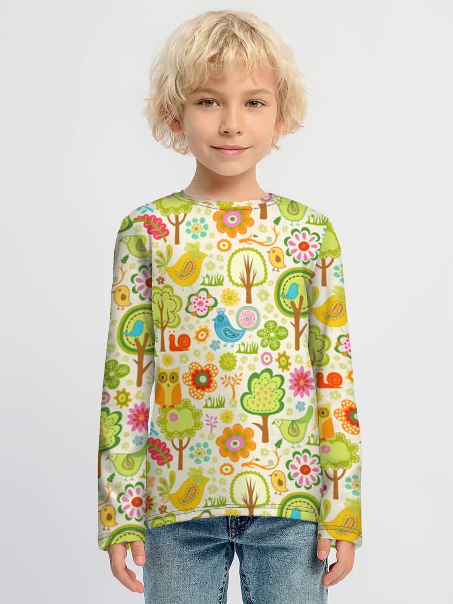 Children's cotton long sleeve shirt