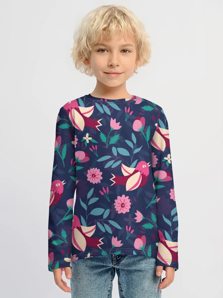 Children's cotton long sleeve shirt