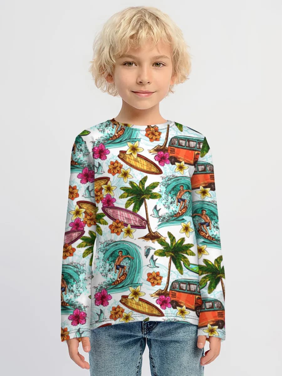 Children's cotton long sleeve shirt