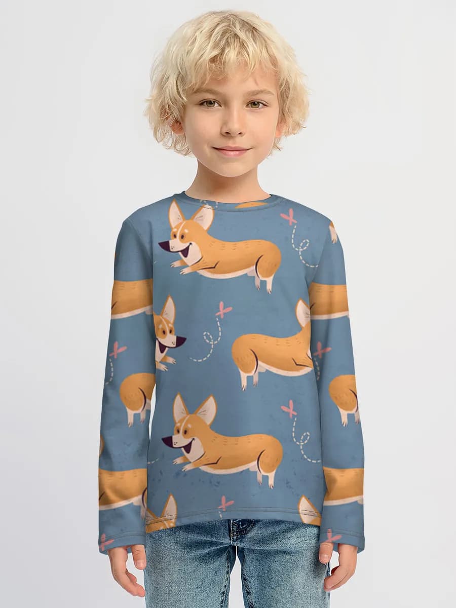 Children's cotton long sleeve shirt
