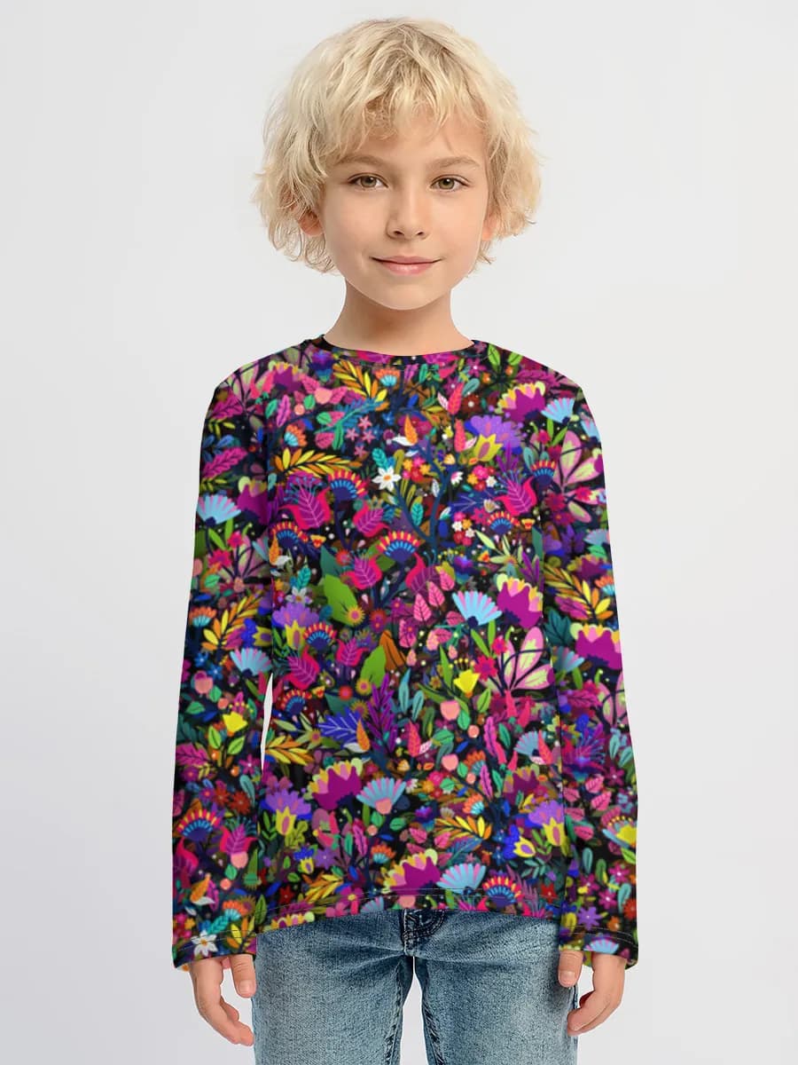 Children's cotton long sleeve shirt