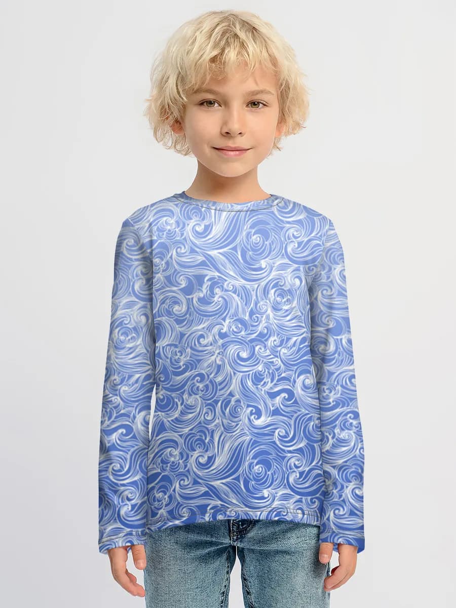 Blue Baroque Floral Swirls