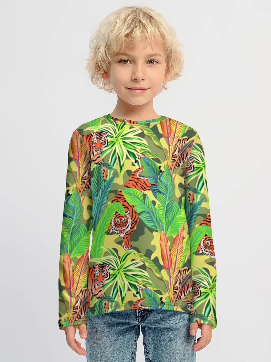 Children's cotton long sleeve shirt