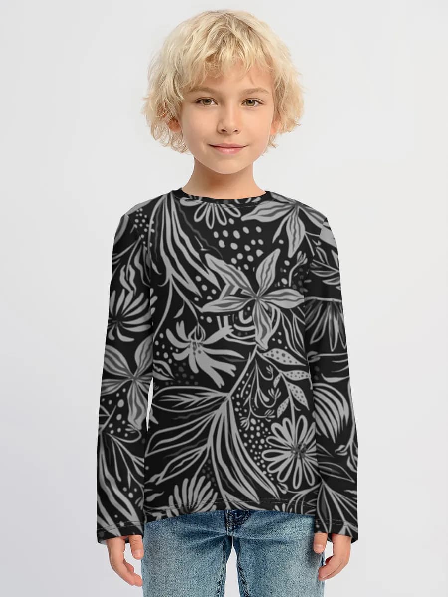 Children's cotton long sleeve shirt