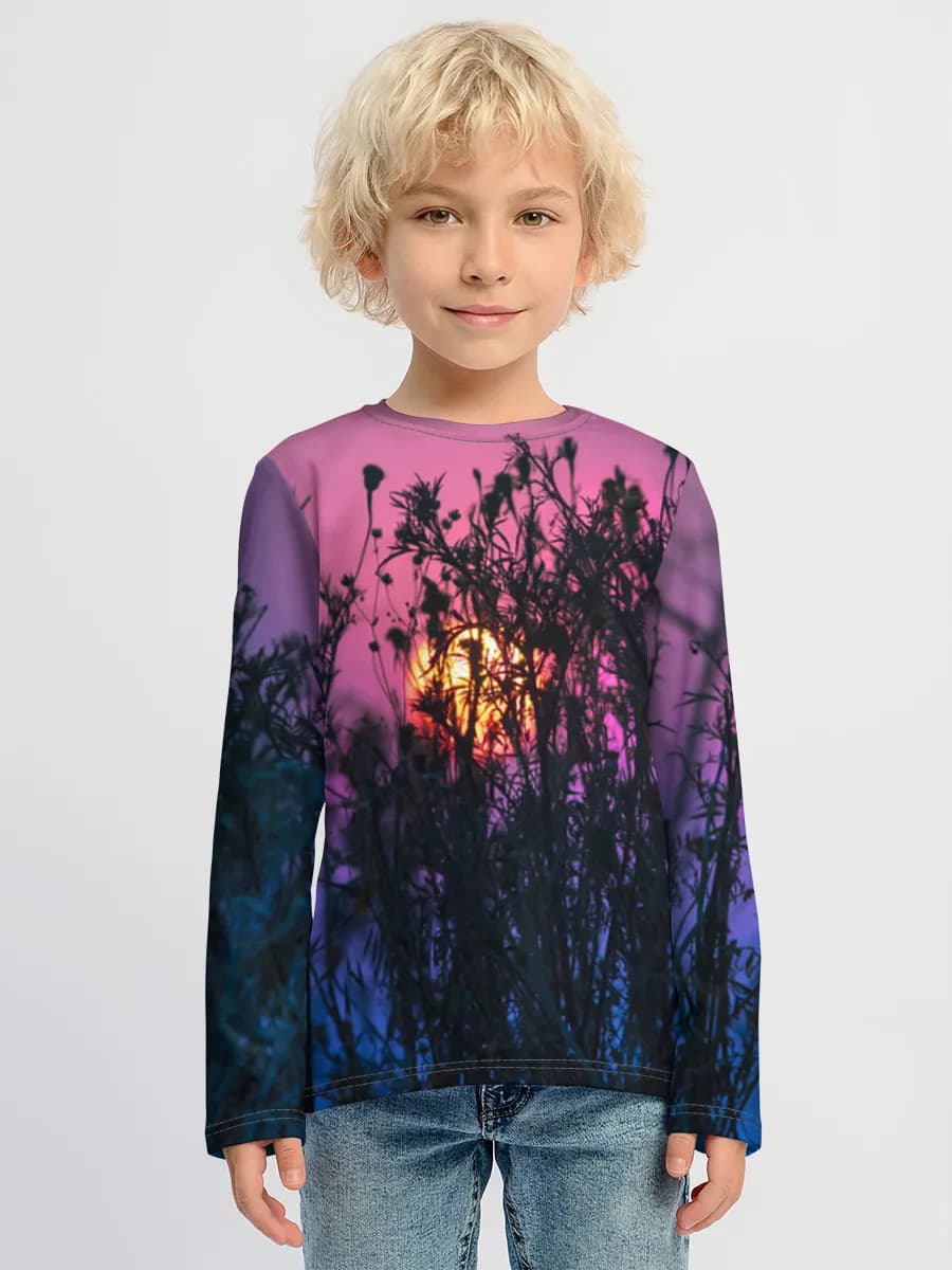 Children's cotton long sleeve shirt