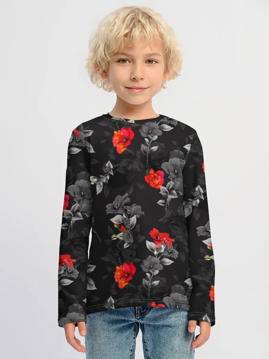 Children's cotton long sleeve shirt
