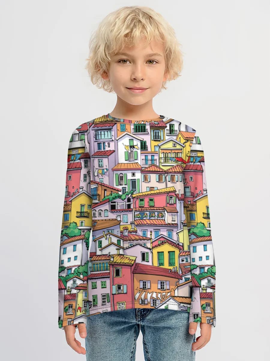 Children's cotton long sleeve shirt