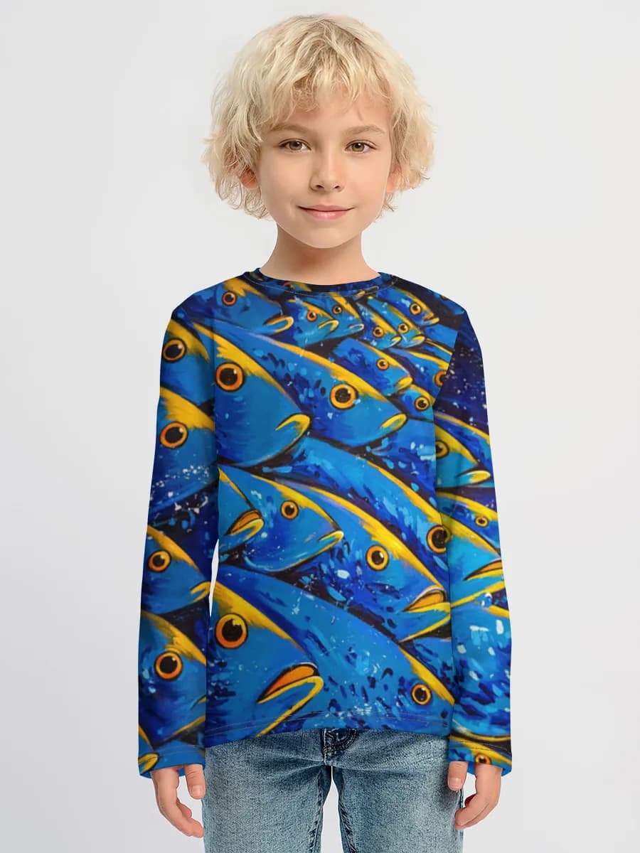 Children's cotton long sleeve shirt