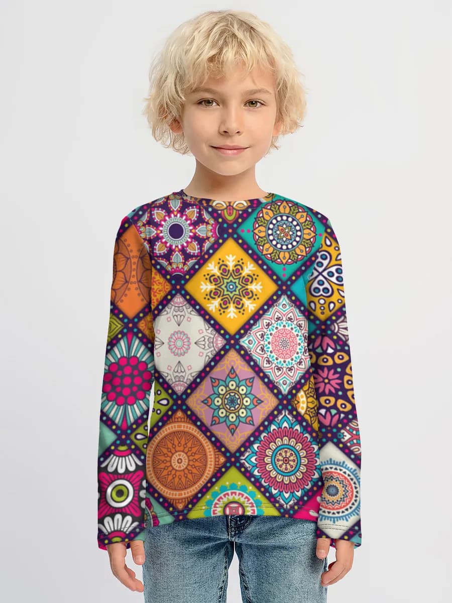 Children's cotton long sleeve shirt