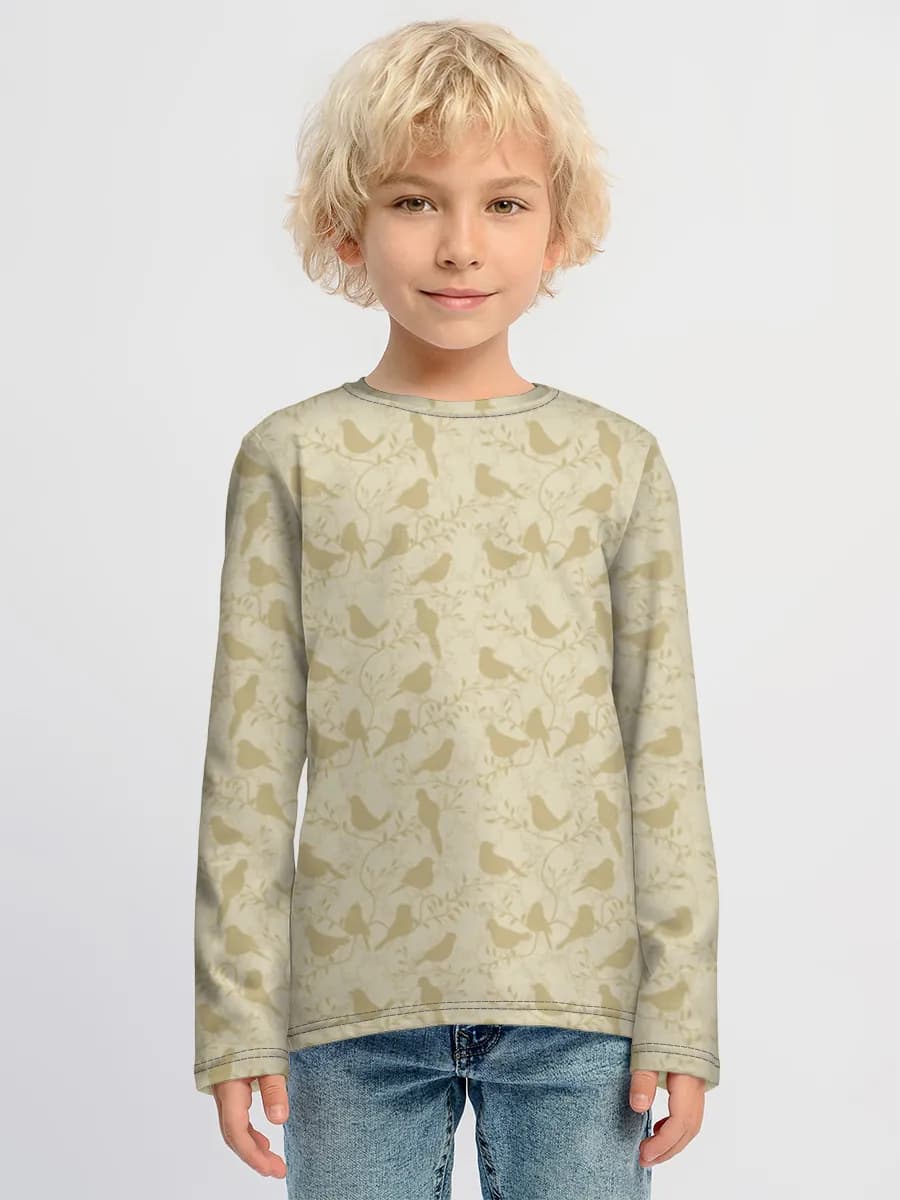 Children's cotton long sleeve shirt