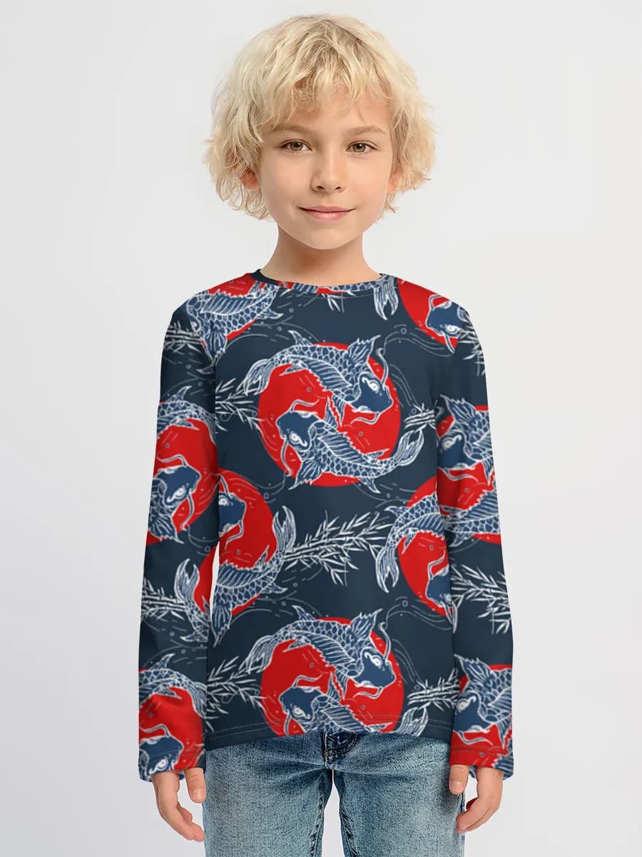 Children's cotton long sleeve shirt