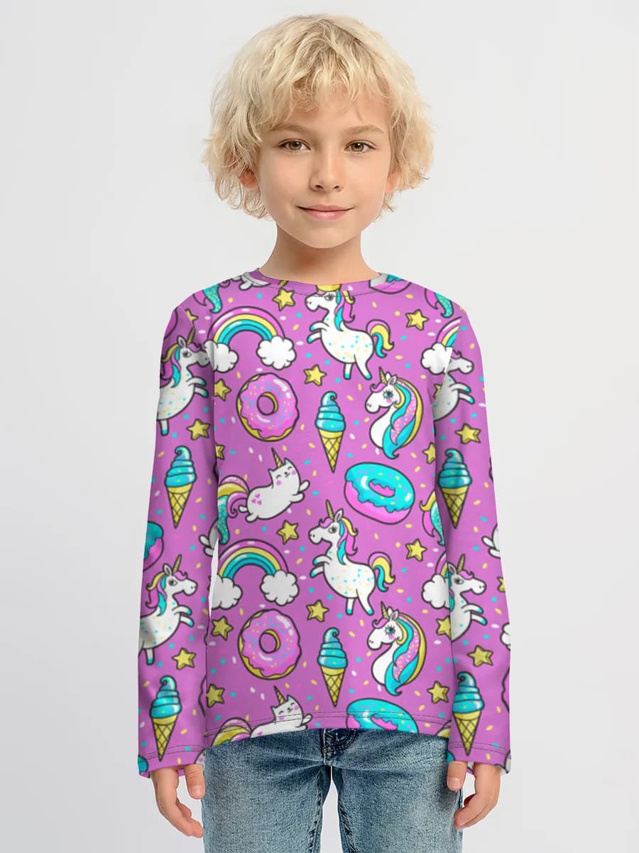 Children's cotton long sleeve shirt