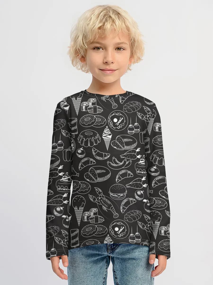 Children's cotton long sleeve shirt