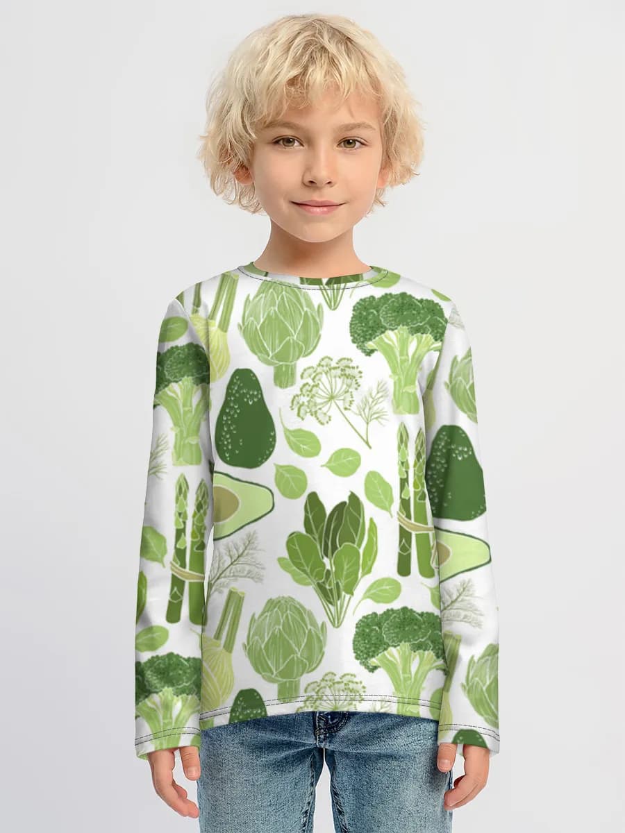 Children's cotton long sleeve shirt