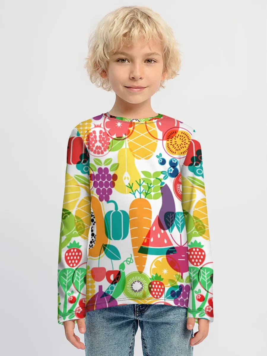 Children's cotton long sleeve shirt