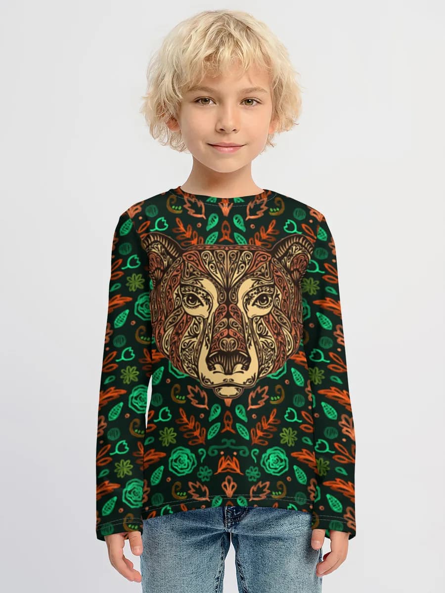 Children's cotton long sleeve shirt