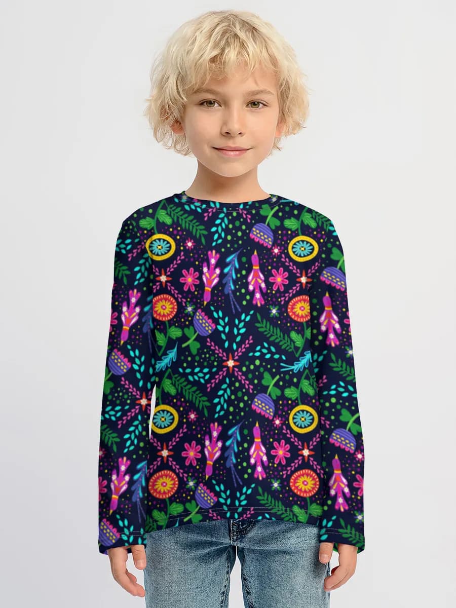Children's cotton long sleeve shirt