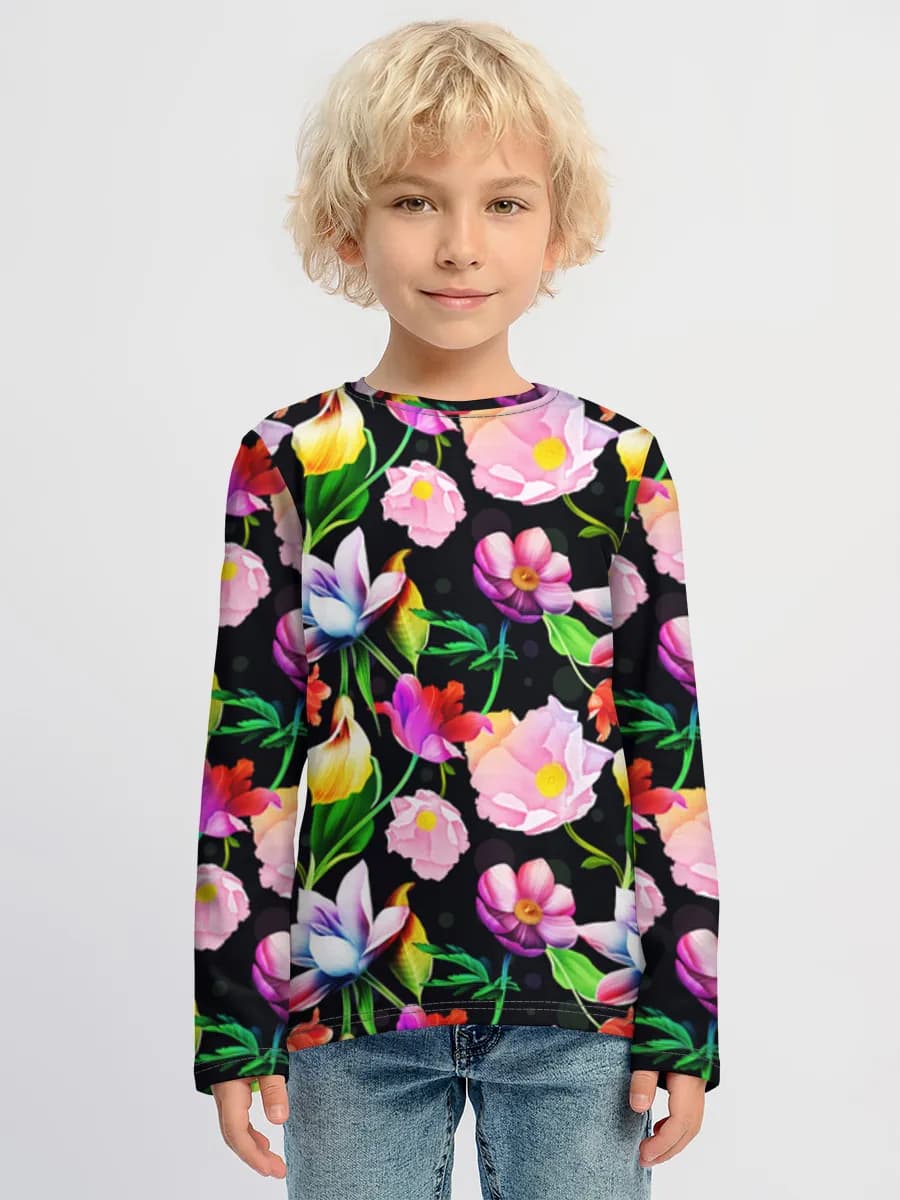 Children's cotton long sleeve shirt