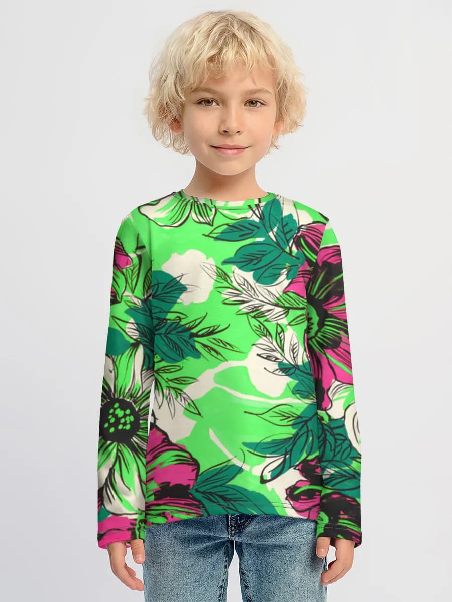 Children's cotton long sleeve shirt