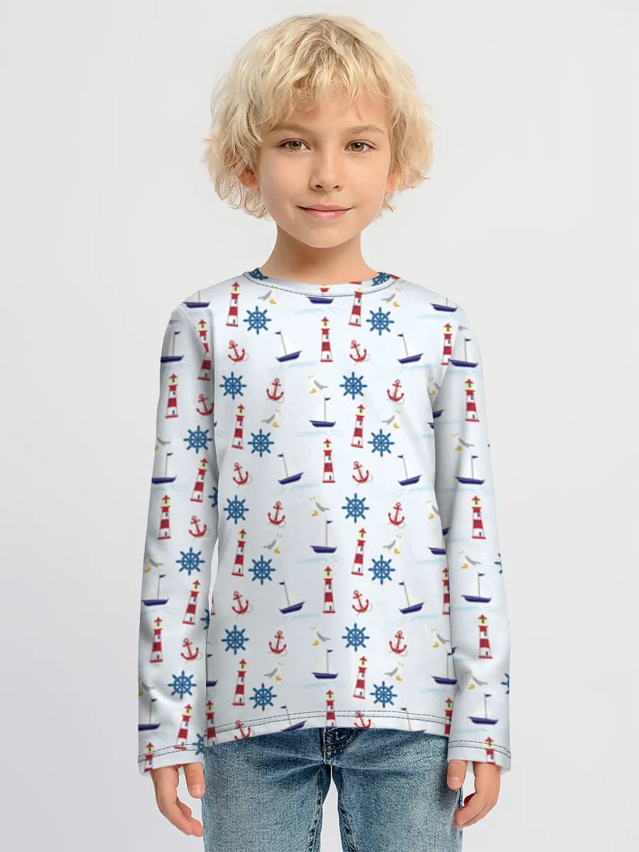 Children's cotton long sleeve shirt