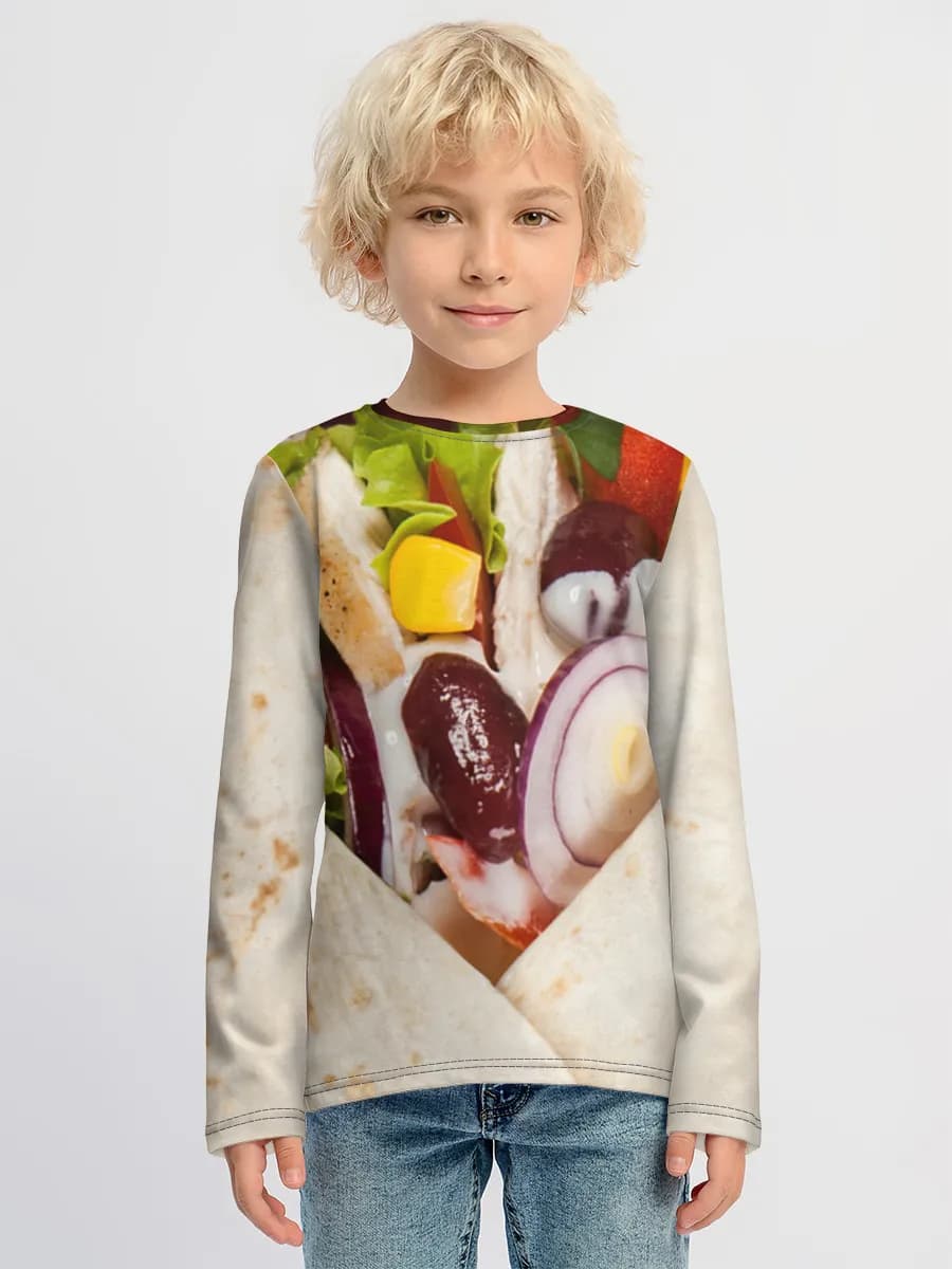 Children's cotton long sleeve shirt